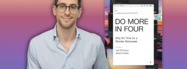 Author Jared Lindzon and his book cover Do More in Four