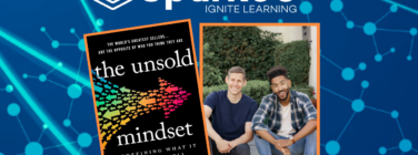 Colin Coggins and Garrett Brown next to their book The Unsold Mindset