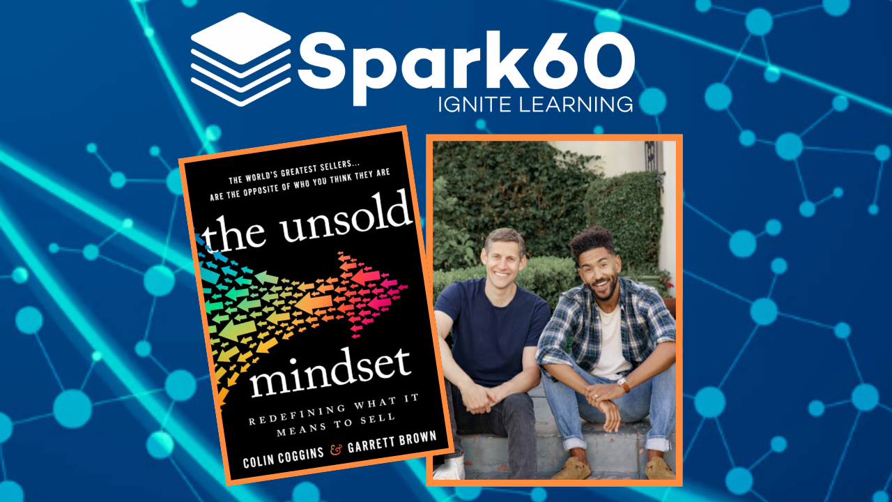 Colin Coggins and Garrett Brown next to their book The Unsold Mindset