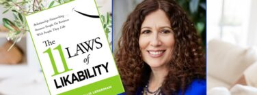 Author Michelle Tillis Lederman with her book Laws of Likability