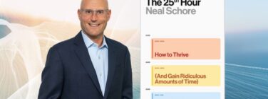 Neal Schore with his book THE 25TH HOUR: How to Thrive (And Gain Ridiculous Amounts of Time) By Getting Out of Your Own Way