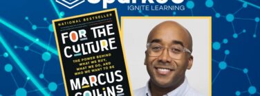 Author Marcus Collins with his book For the Culture