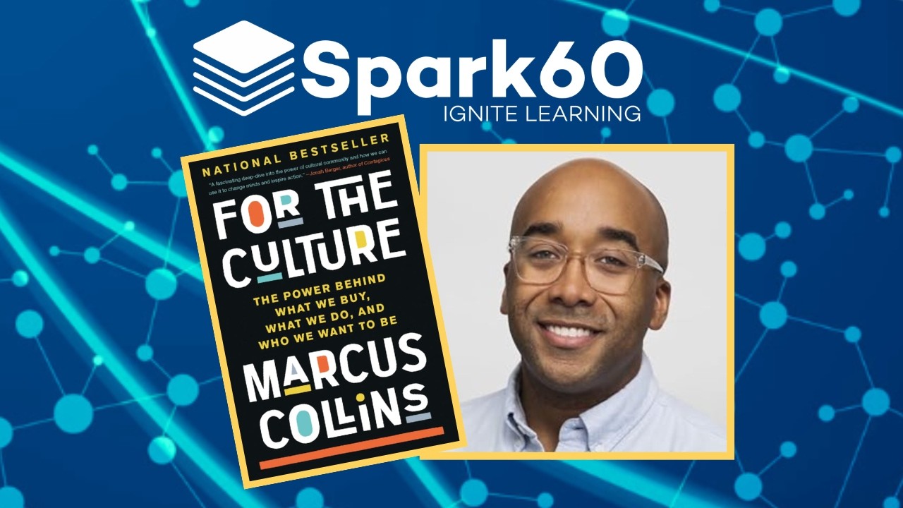 Author Marcus Collins with his book For the Culture