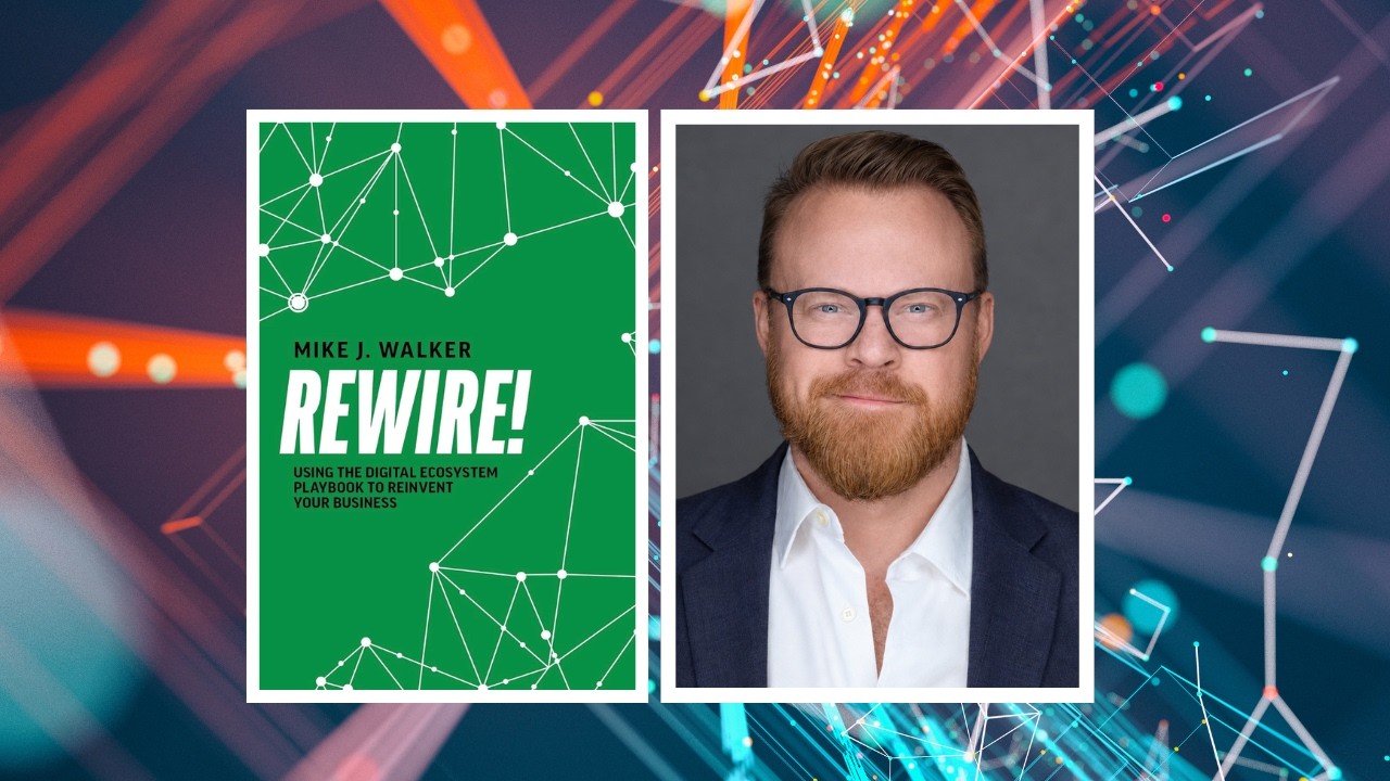 Mike J. Walker with his book "Rewire!"