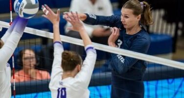 Makenna Nold playing volleyball